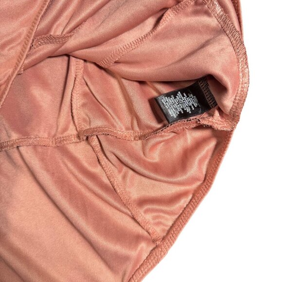 Bold Elements Women's Lace & Satin Bodysuit With Long Sleeves Black Peach  Size - Picture 4 of 5